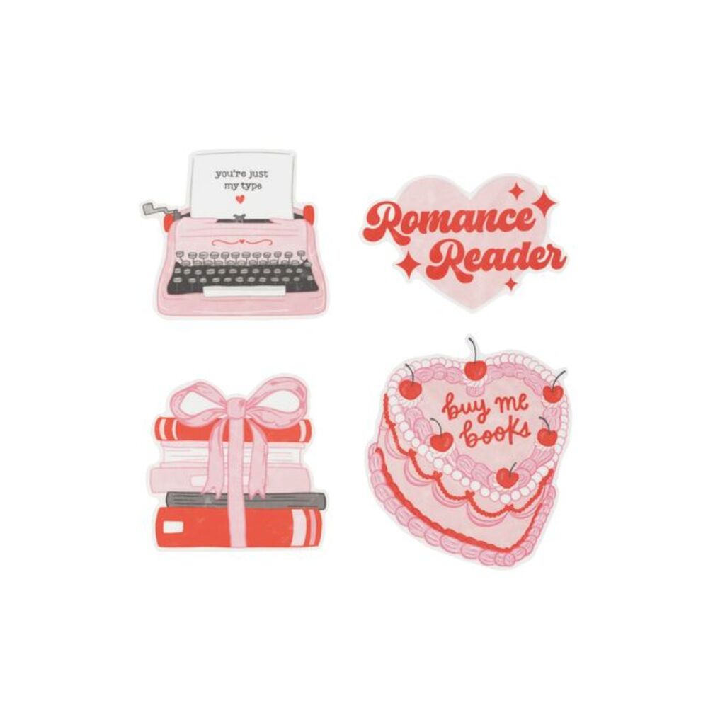 Romance Reader Stickers - Sticker Set of 4 -- Out of Print